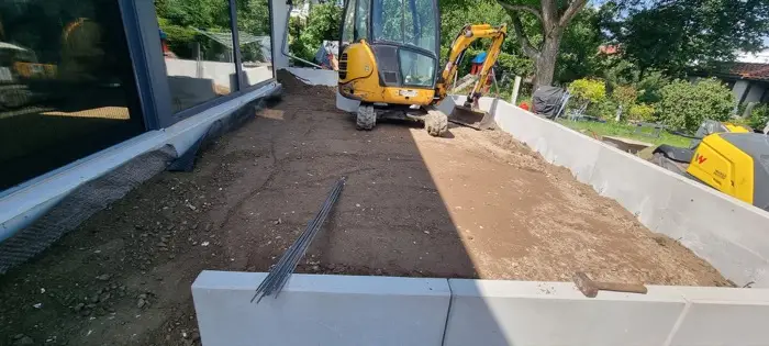 Unterbau für neue Pflasterfläche