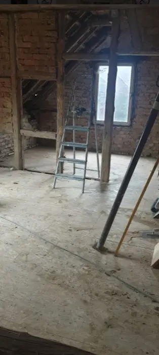 Dachgeschoss im Rohbauzustand